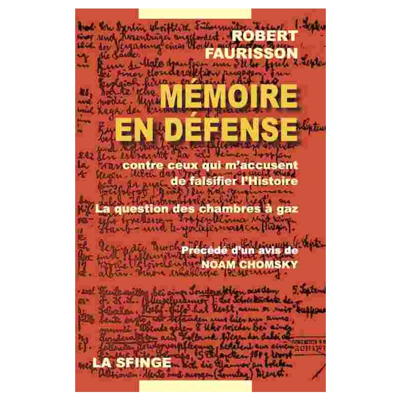 Mémoire en défense  –  Robert Faurisson